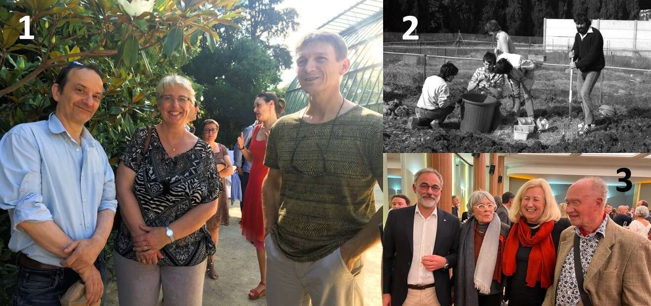 1) Une génération de chercheurs formés à l’ISEM : Michel Raymond, Flavie Vanlerberghe (directrice du CBGP de 2011 à 2019), Philippe Jarne (Directeur du CEFE de 2011 à 2014) 2) Expérimentation en enclos de l’équipe d’écologie : Odile Pouliquen, Jean-Christophe Auffray, Laurent Granjon, inconnu, Jacques Cassaing (1984) 3) Les quatre directeurs successifs de l’INEE CNRS : Stéphane Blanc, Françoise Gail, Stéphanie Thiébault et Bernard Delay, ces deux derniers ont été chercheurs à l’ISEM